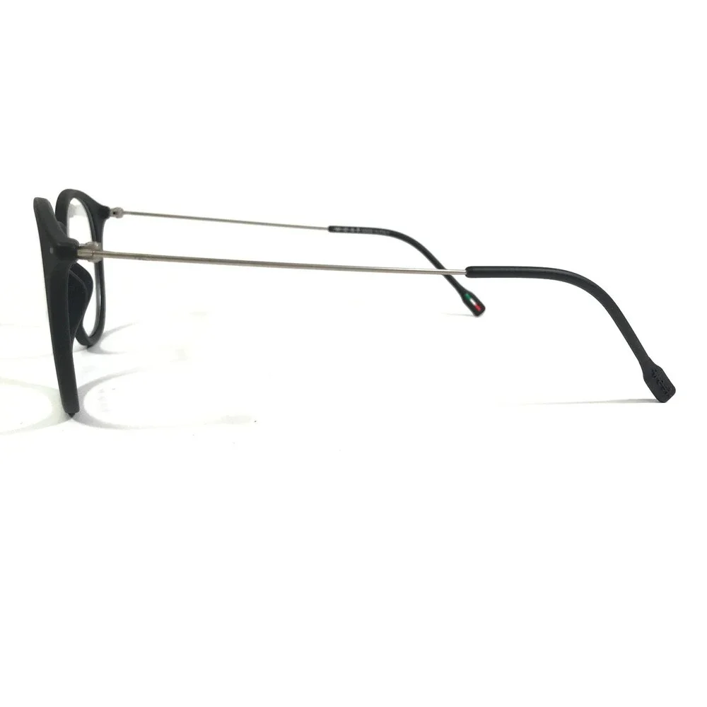 West Italy 99929 C.1 Eyeglasses Frames Black Silver Round Full Rim 49-18-145